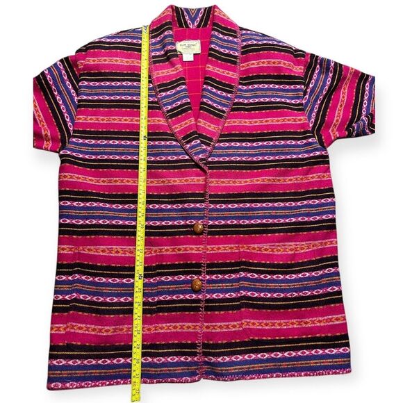 Vintage Gym Tonic Collection Jacket Women’s OS Wool Southwestern Striped Sweater - Picture 6 of 8